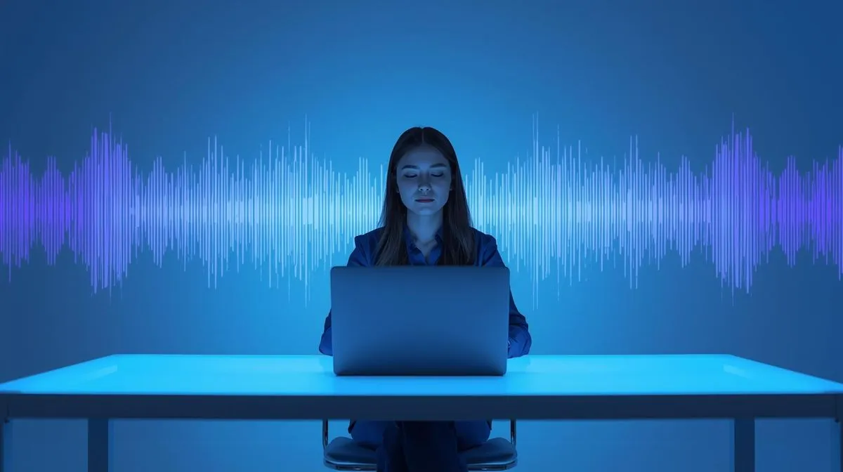 Conceptual visualization of audio fingerprinting security analysis